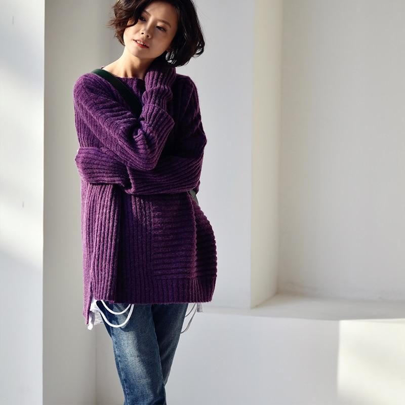 Buddhatrends sweater Ashley Irregular Wool Blended Sweater