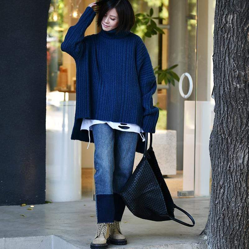 Buddhatrends sweater Danielle Turtleneck Batwing Sweater