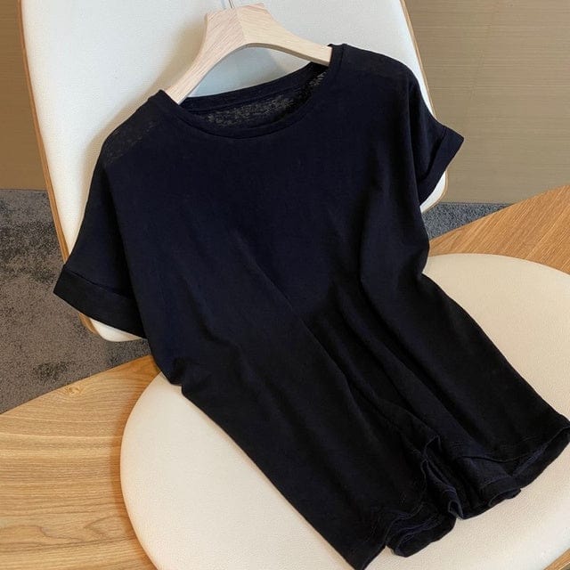 Buddhatrends T-Shirt Black / L Summer  Cotton and hemp T-shirt