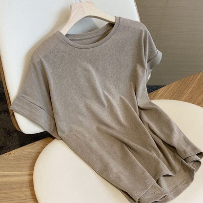 Buddhatrends T-Shirt Coffee / L Summer  Cotton and hemp T-shirt