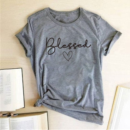 Buddhatrends T-Shirt GY / S Graphic Blessed Heart T-Shirt