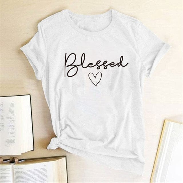 Buddhatrends T-Shirt WH / M Graphic Blessed Heart T-Shirt