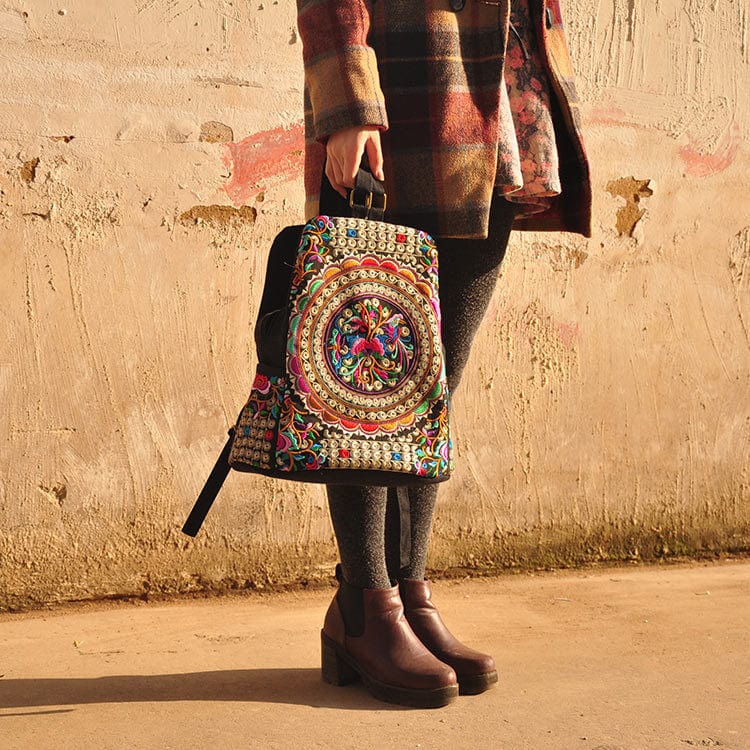 Рюкзак с вышивкой мандалы Buddhatrends Tibet