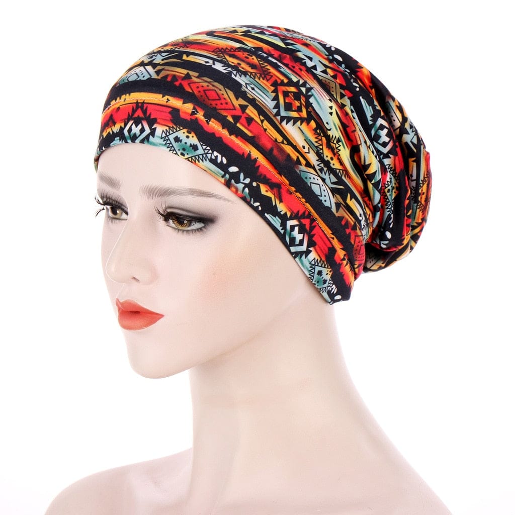 Buddhatrends Tie-Dye Solid Warm Headscarf Bonnet