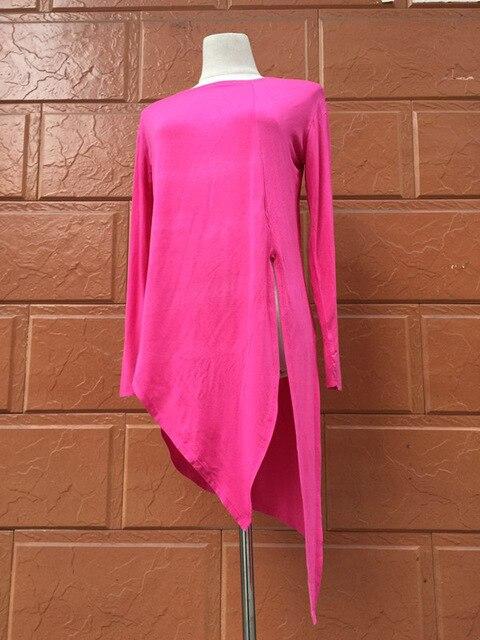 Buddhatrends Tops Pink / S Asymmetrical Half Sleeve T-Shirt