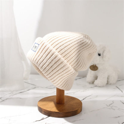 Buddhatrends White / One Size Loose Big Head Knitted Hat