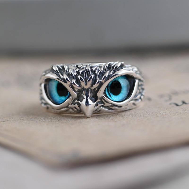 Buddhatrends Wise Owl 925 Sterling Silver Ring