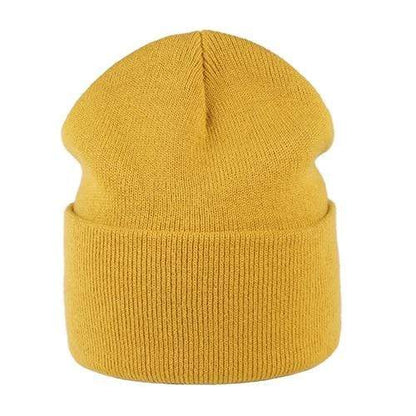 Buddhatrends Yellow Knitted Autumn Beanie Hats