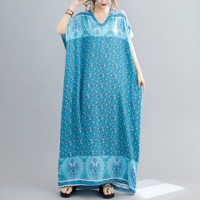 Φόρεμα Aquaria Blue Kaftan